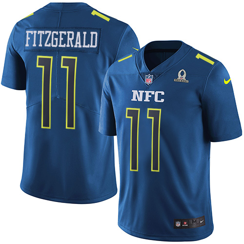 Nike Cardinals #11 Larry Fitzgerald Navy Men's Stitched NFL Limited NFC Pro Bowl Jersey - Click Image to Close